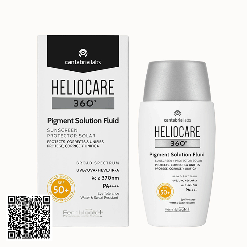 Kem Chống Nắng Heliocare 360º Pigment Solution Fluid SPF50+ Ultraligero Cantabria Labs Tây Ban Nha 50ml 