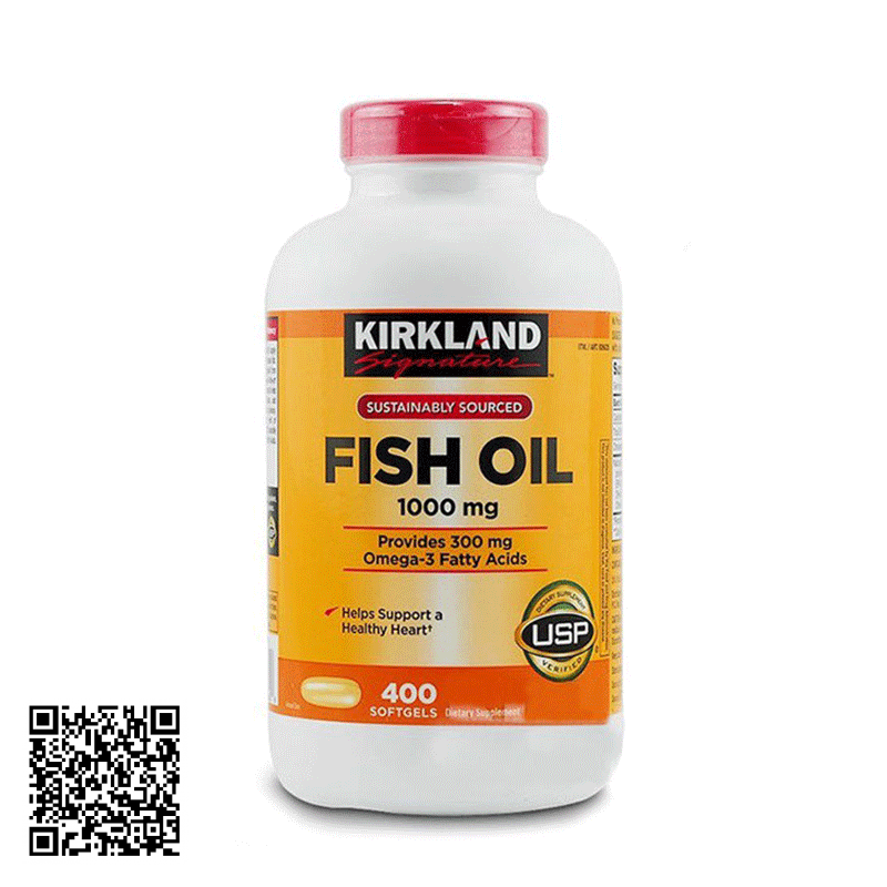 Kirkland Viên Uống Dầu Cá Signature Fish Oil 1000mg 400 Viên