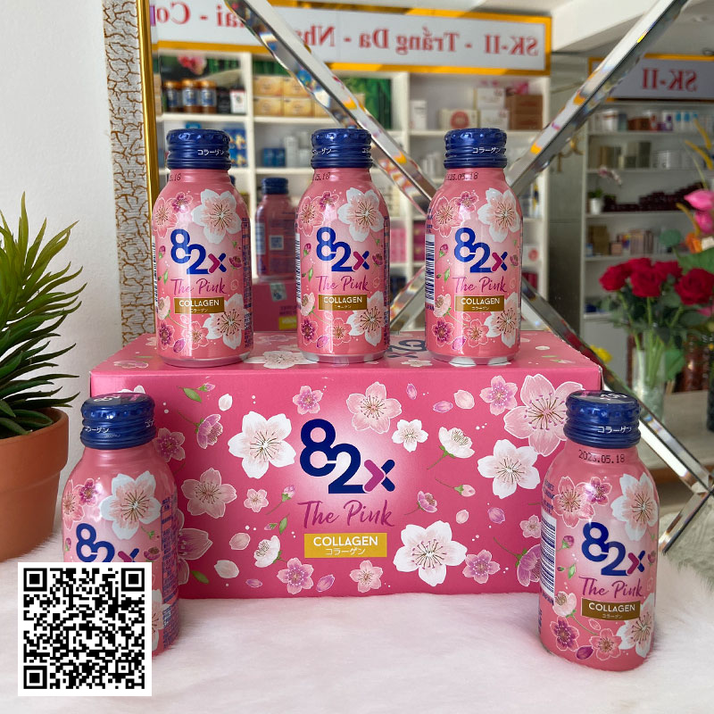 Nước Uống The Pink Collagen 82X Nhật Bản 10 Chai/Hộp