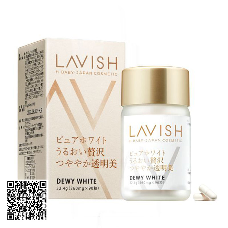 Viên Uống Nhật Bản Làm Trắng & Dưỡng Da Căng Bóng Lavish H Baby Dewy White 90 Viên