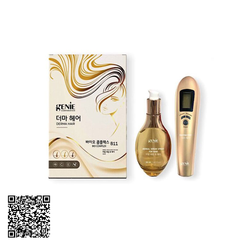 Bộ Massage Kích Mọc Tóc Genie: Lược Laser Demar Hair Kèm Serum Bio Complex B11 Của Hàn Quốc