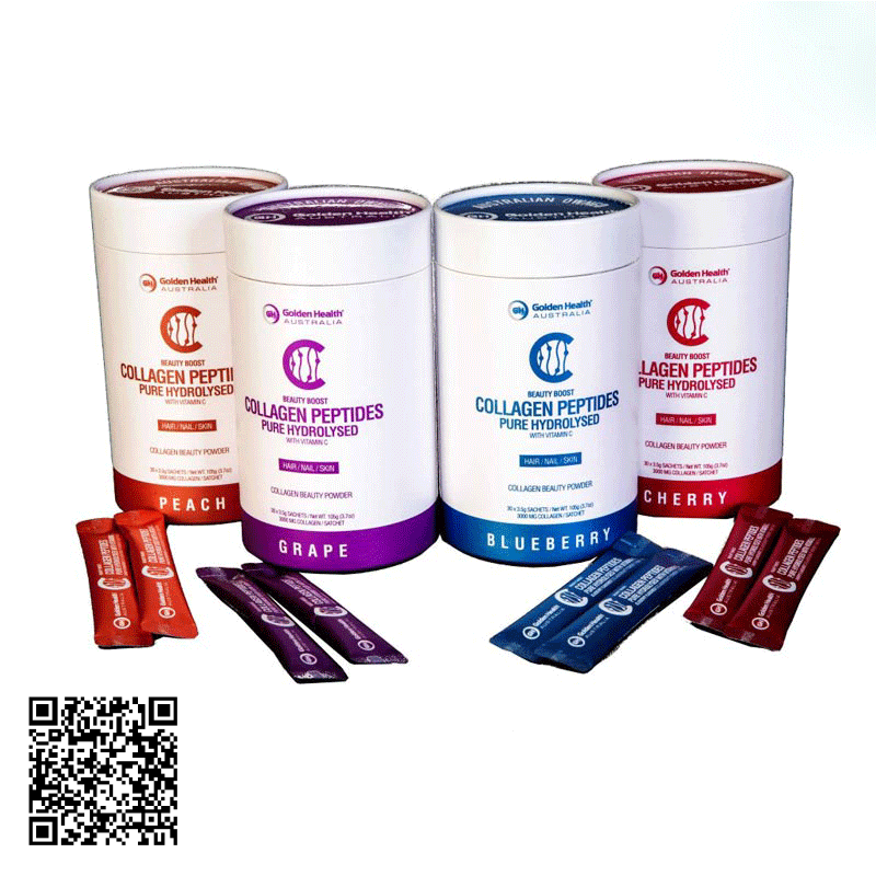 Bột Collagen Peptides Pure hydrolysed Golden Health Của Úc 105g