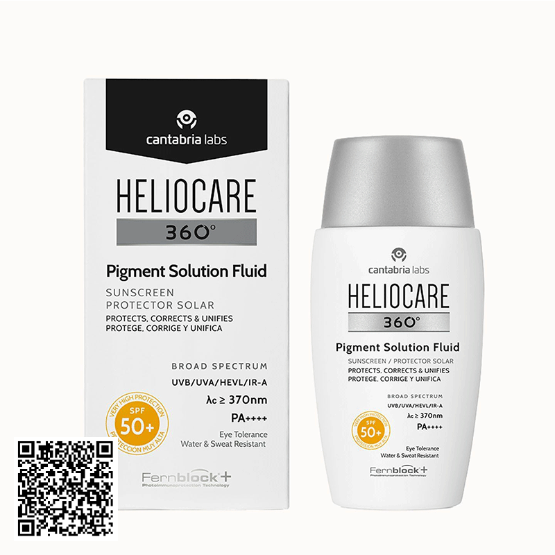 Kem Chống Nắng Heliocare 360º Pigment Solution Fluid SPF50+ Ultraligero Cantabria Labs Tây Ban Nha 50ml 