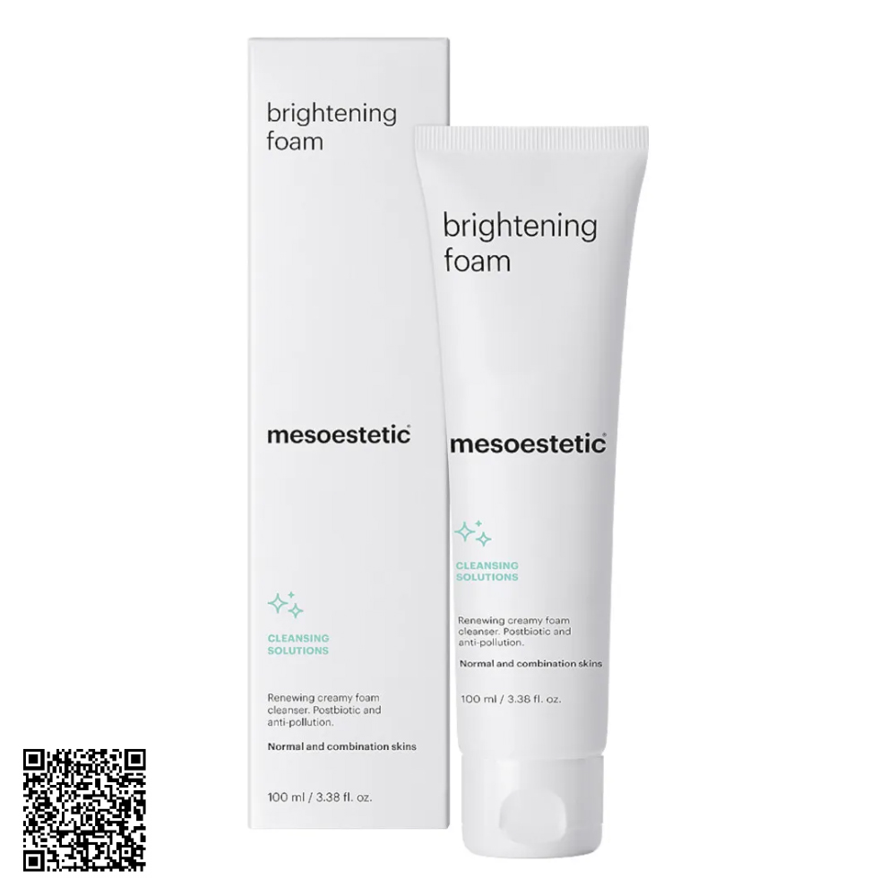 Kem Rửa Mặt Dưỡng Trắng Da Mesoestetic Cleansing Solutions Brightening Foam Từ Tây Ban Nha 100ml