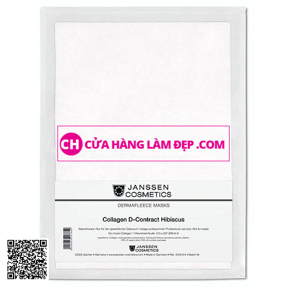 Mặt Nạ Chống Oxy Hóa Và Bảo Vệ Da Janssen Dermafleece Masks Collagen D-Contract Hibiscus