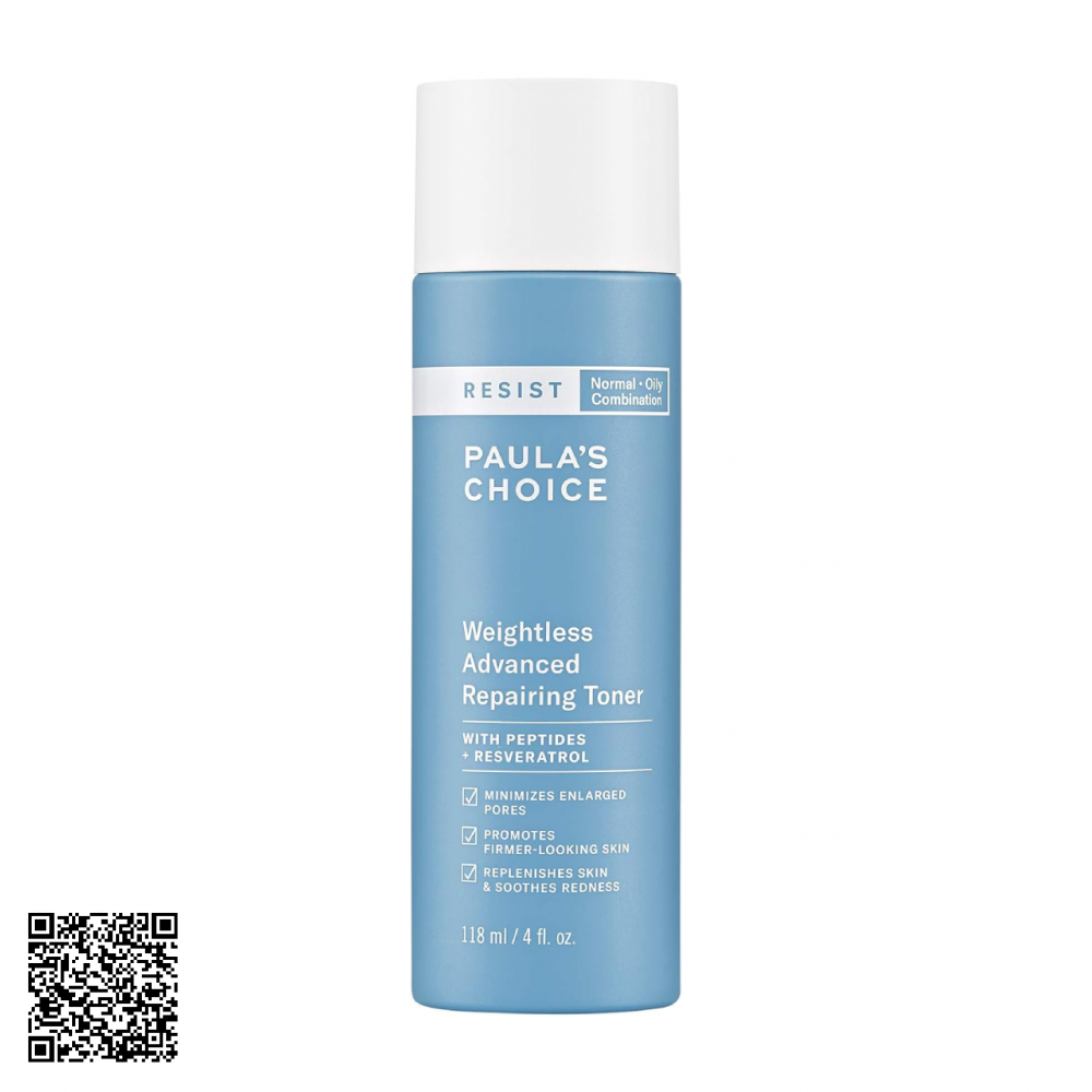 Nước Hoa Hồng Cho Da Dầu Lão Hóa Paula’s Choice Resist Weightless Advanced Repairing Toner Từ Mỹ 118ml