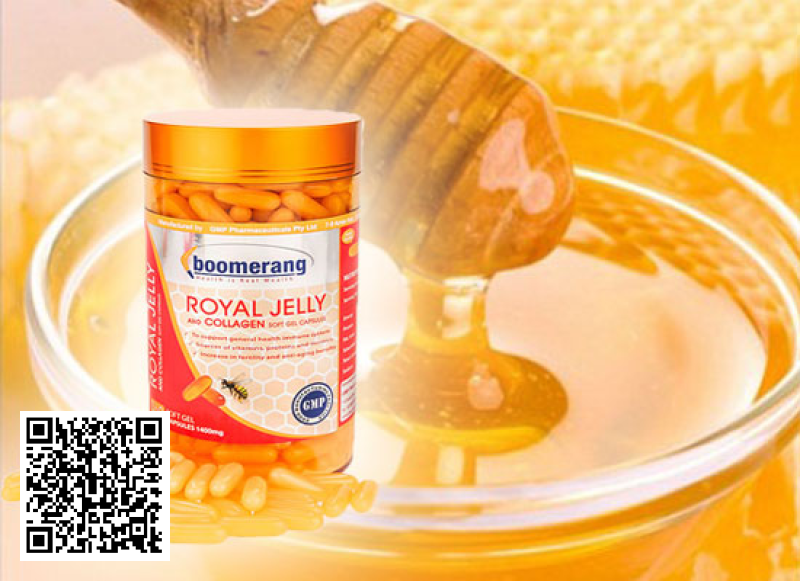 Sữa Ong Chúa Boomerang & Collagen Royal Jelly (1400mg X 120 Viên)