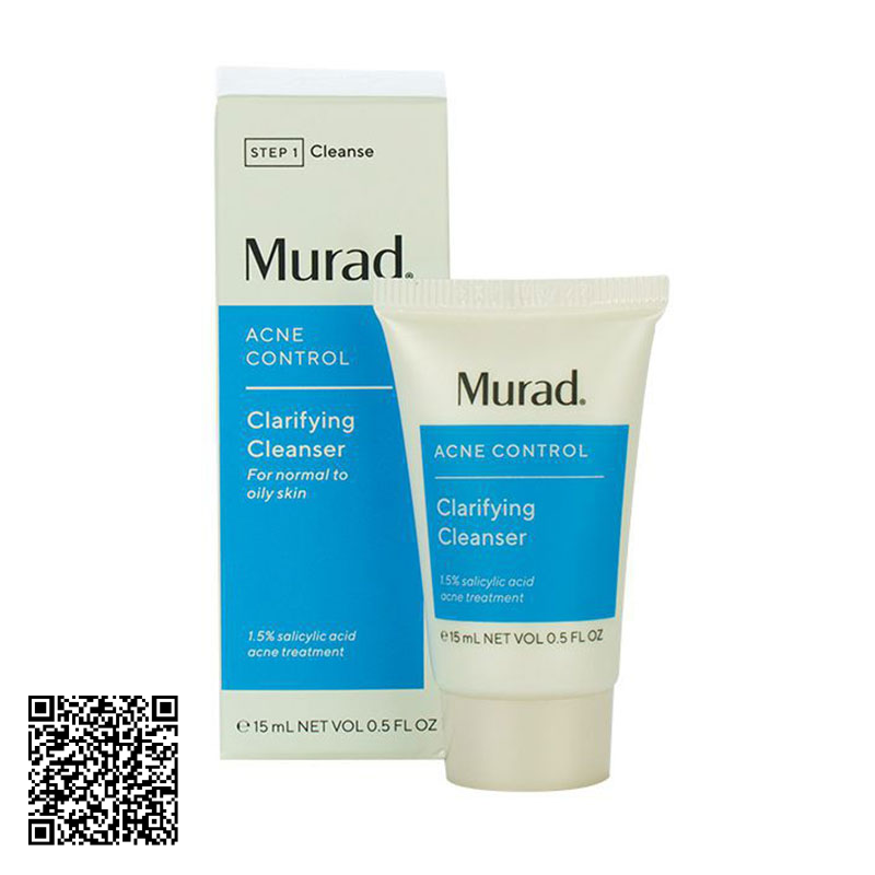 Sữa Rửa Mặt Chống Khuẩn Ngừa Mụn Murad Acne Control Clarifying Cleanser Mỹ 15ml