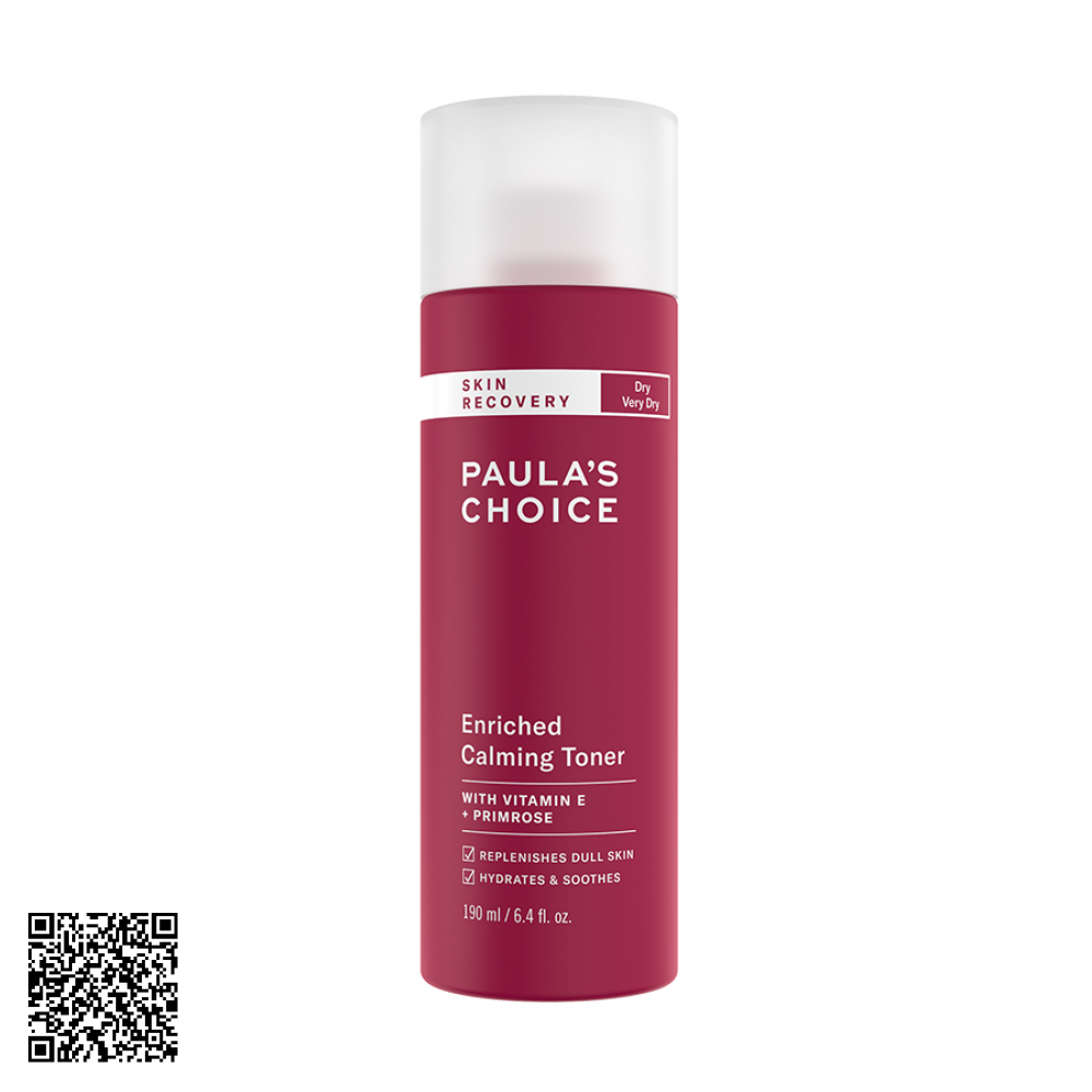 Toner Phục Hồi Độ Ẩm Cho Da Paula’s Choice Skin Recovery Enriched Calming Toner Từ Mỹ 190ml