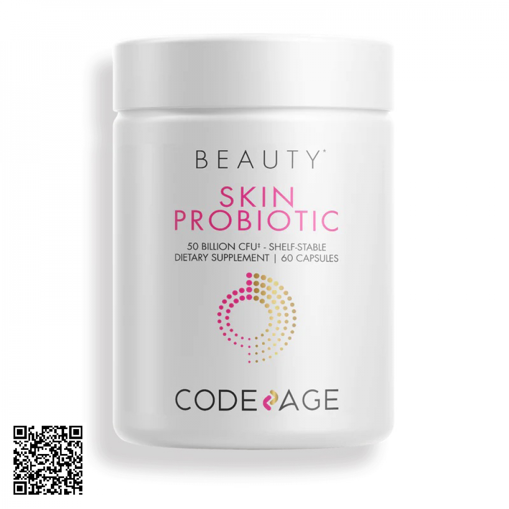 Viên Lợi Khuẩn Cho Da CodeAge Beauty Skin Probiotic Từ Mỹ 60 Viên