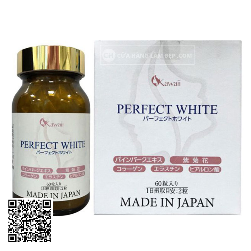 Viên Uống Làm Trắng Da, Chống Lão Hóa Perfect White Nhật Bản