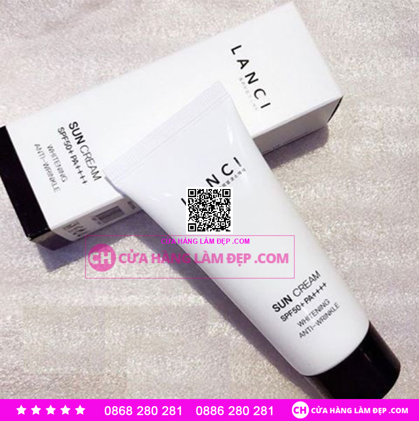 Kem Chống Nắng Bảo Vệ Da Lanci Sun Cream  SPF50+ PA++++ Whitening Anti-Wrinkle