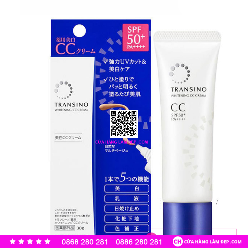 Kem Trang Điểm Dưỡng Trắng Transino Whitening CC Cream 30g