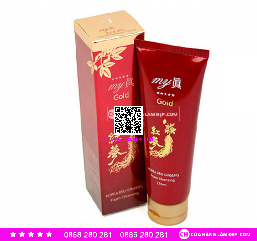 Sữa Rửa Mặt Sâm Vàng Hàn Quốc My Gold Red Ginseng Foam Cleaning