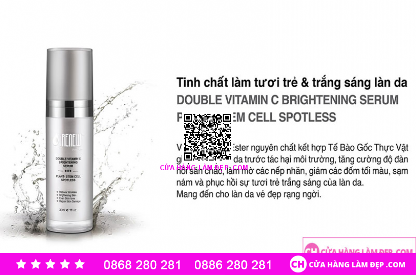 Tinh Chất Làm Tươi Trẻ Và Trắng Sáng Làn Da iRENEW Double Vitamin C Brightening Serum (30ml)