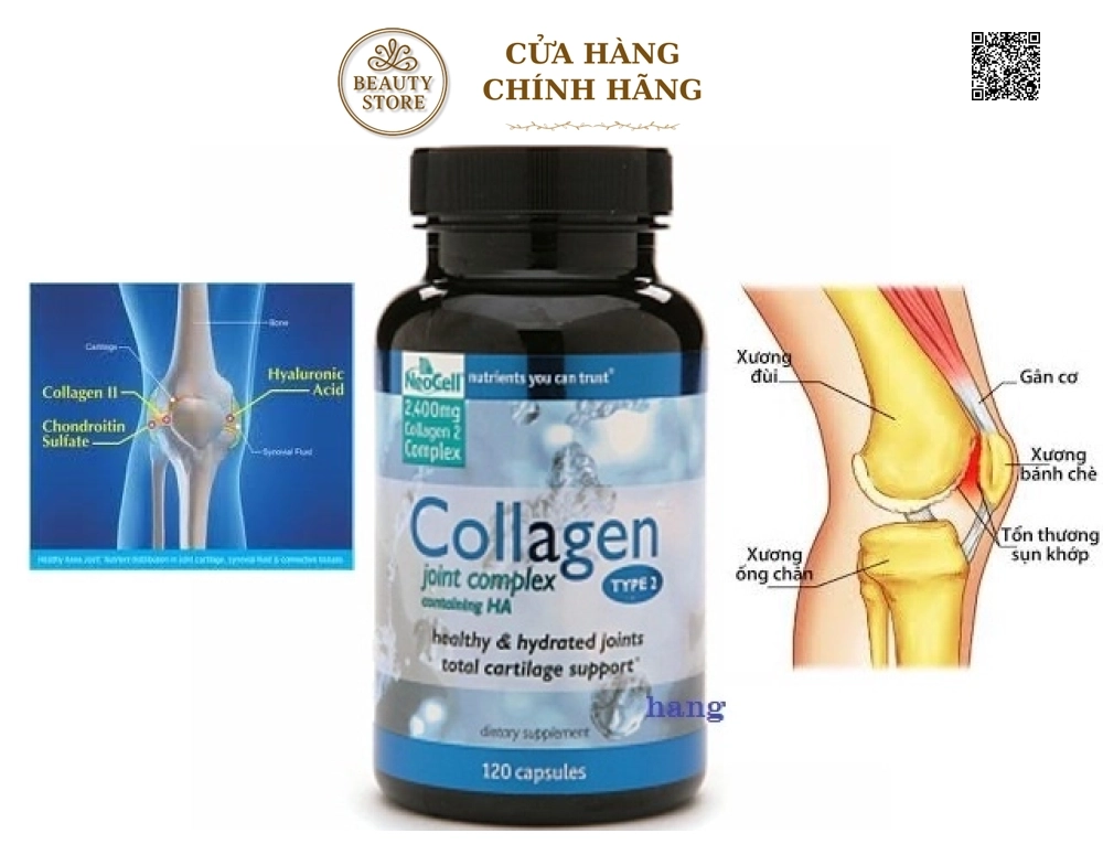 Viên Uống Hỗ Trợ Xương Khớp Collagen Type 2 Neocell 120 Viên