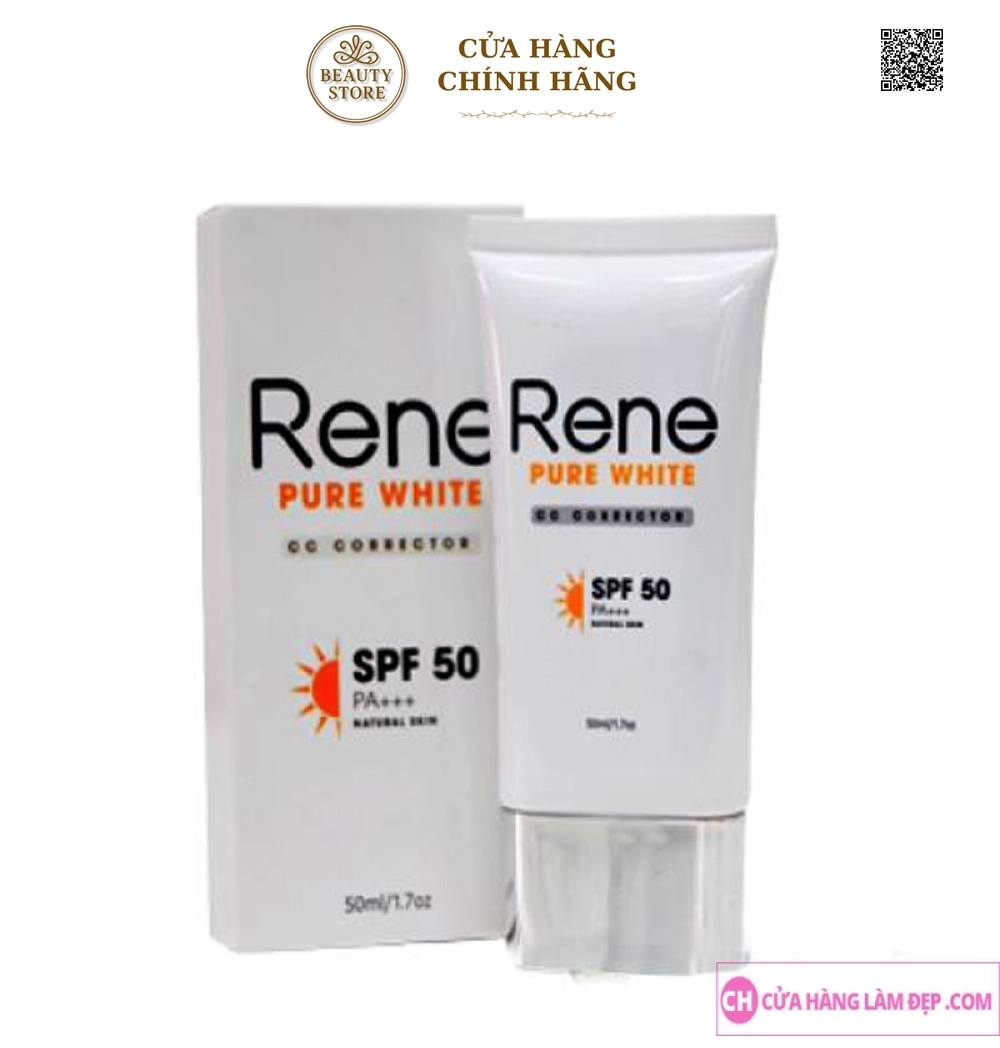 Kem trang điểm chống nắng Rene Pure White CC cream Corrector SPF50 PA+++