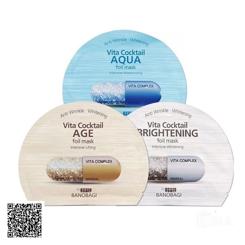 Mặt Nạ Thiếc BANOBAGI Vita Cocktail Age Foil Mask Từ Hàn Quốc Hộp 30ml x 10 Miếng