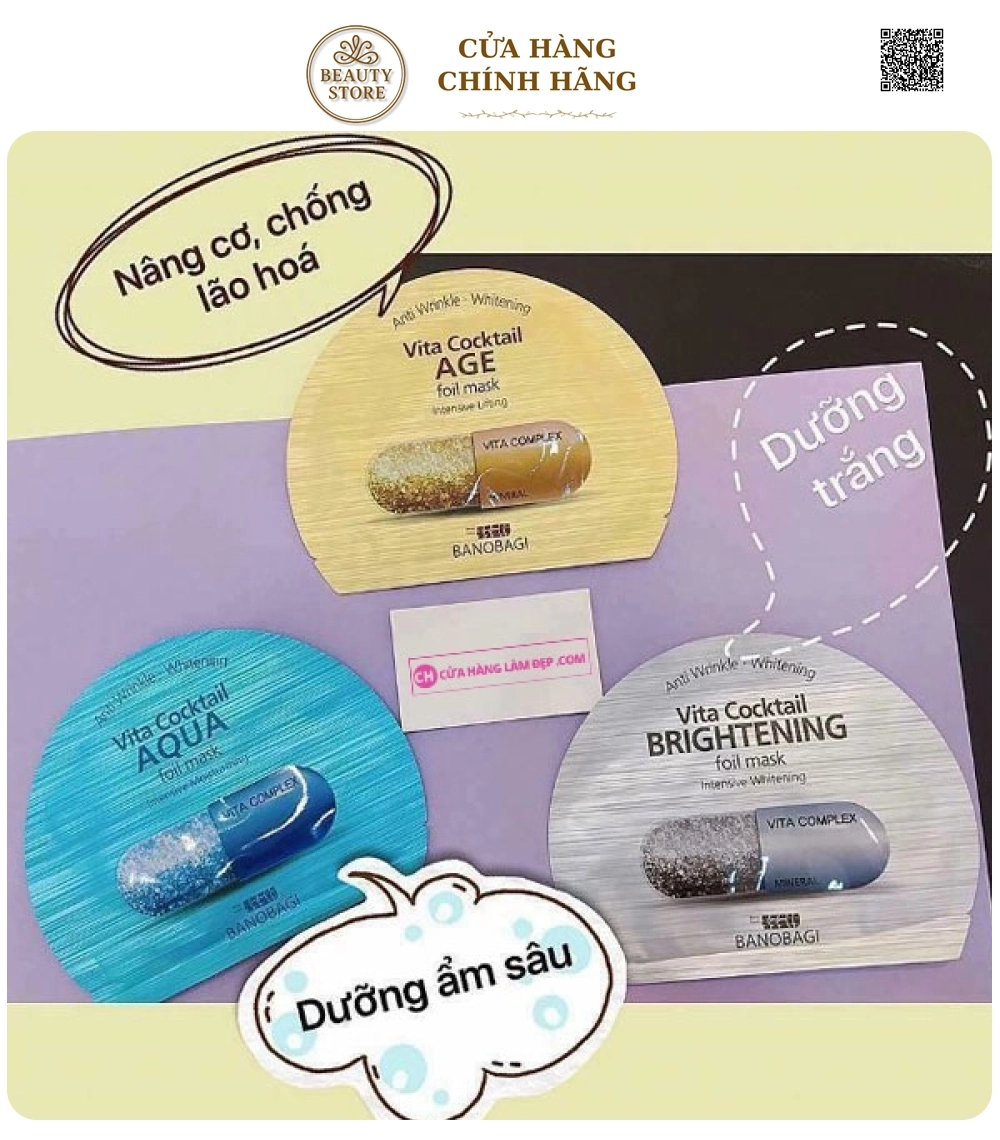 Mặt Nạ Thiếc BANOBAGI Vita Cocktail Age Foil Mask