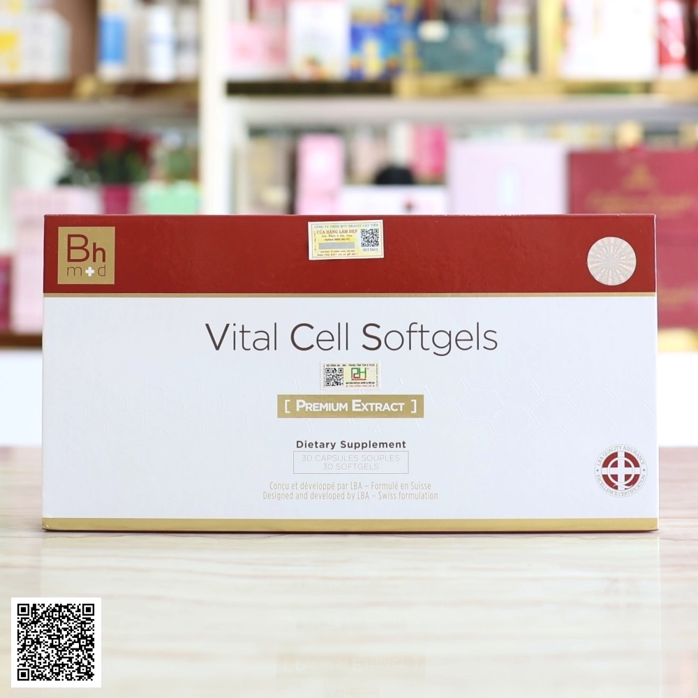 Viên Uống Trẻ Hóa Tế Bào Vital Cell Softgels Premium Extract Bhmed Thụy Sĩ 30 Viên