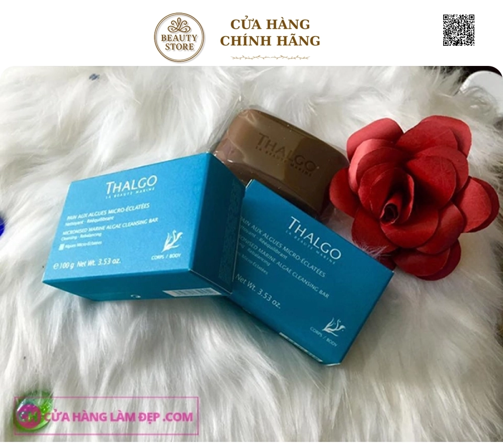 Xà Phòng Tảo Biển Giảm Mụn Lưng Thalgo Marine Algae Cleansing Bar