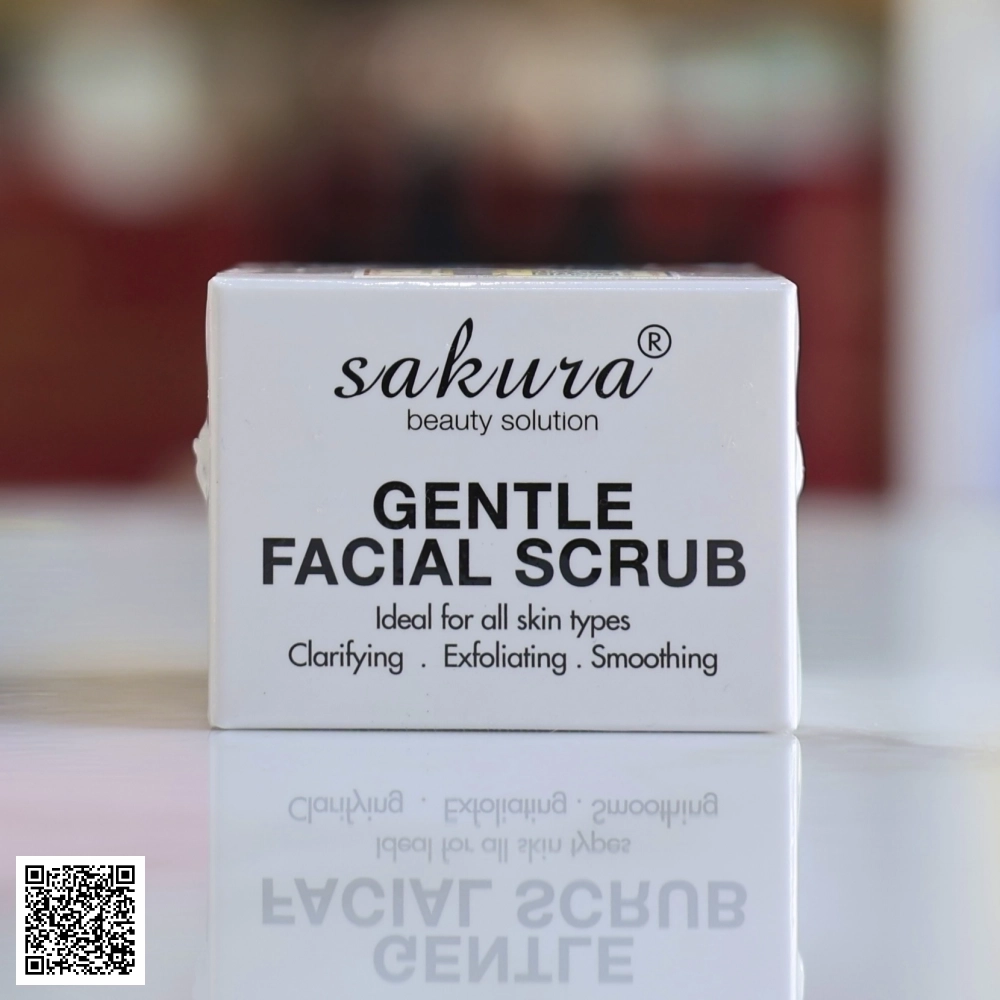 Kem Tẩy Tế Bào Chết Cho Da Mặt Sakura Gentle Facial Scrub Từ Nhật Bản 30g