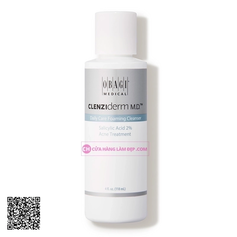 Sữa Rửa Mặt Cho Da Mụn Obagi Cleziderm MD Daily Care Foaming Cleanser 118ml