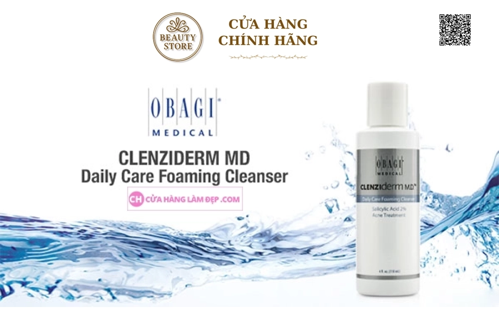 Sữa Rửa Mặt Cho Da Mụn Obagi Cleziderm MD Daily Care Foaming Cleanser