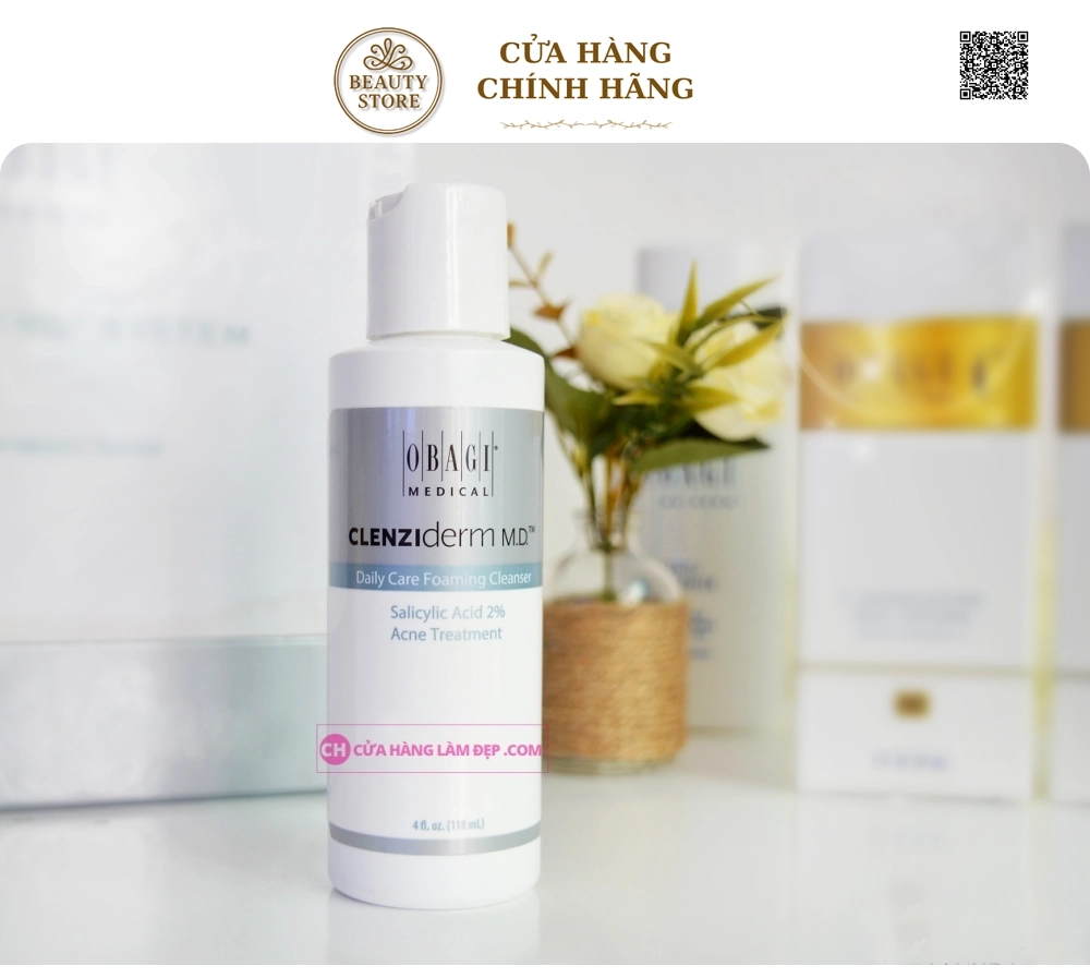 Sữa Rửa Mặt Cho Da Mụn Obagi Cleziderm MD Daily Care Foaming Cleanser