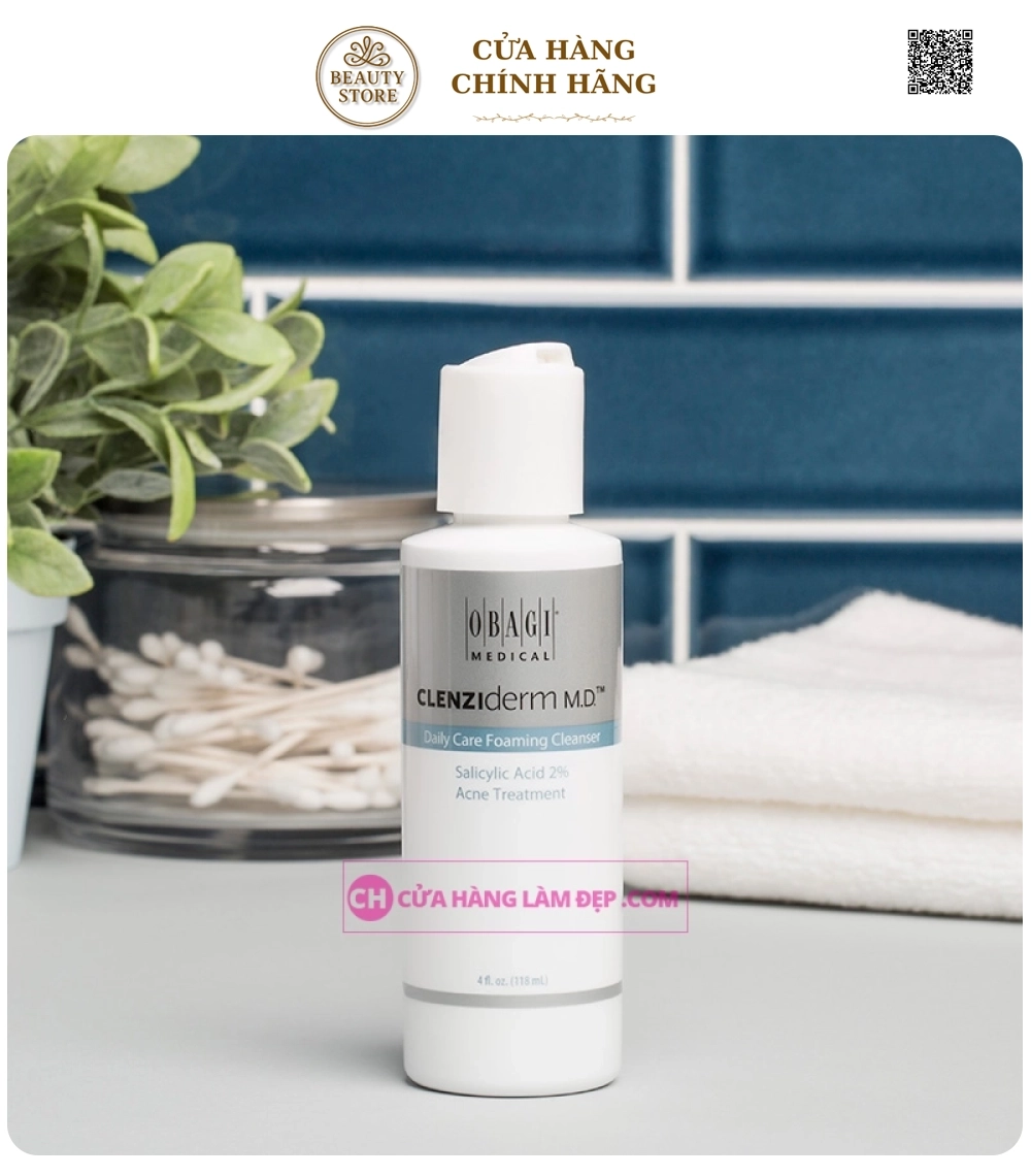 Sữa Rửa Mặt Cho Da Mụn Obagi Cleziderm MD Daily Care Foaming Cleanser