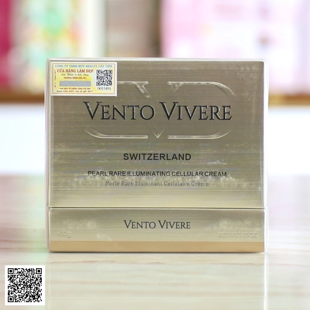 Kem Pearl Rare Vento Vivere Dưỡng Da Mờ Nám Cao Cấp 30g Thụy Sỹ
