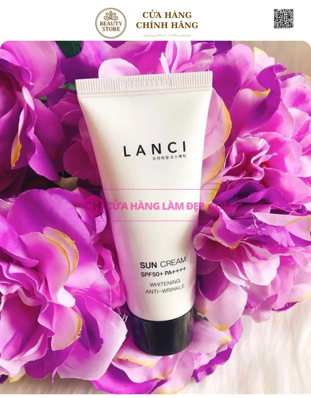 Kem Chống Nắng Bảo Vệ Da Lanci Sun Cream SPF50+ PA++++ Whitening Anti-Wrinkle