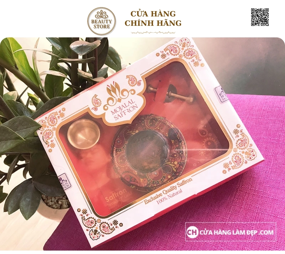 Set Nhụy Hoa Nghệ Tây Saffron Mojalal Hộp 5 Gram