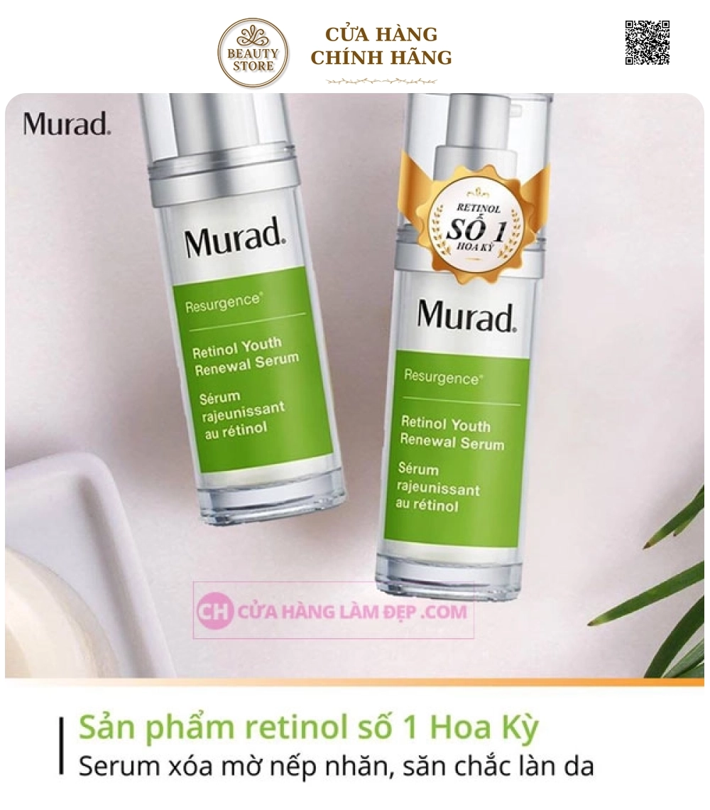 Tinh Chất Tái Tạo Và Trẻ Hóa Da Murad Resurgence Retinol Youth Renewal Serum 30ml