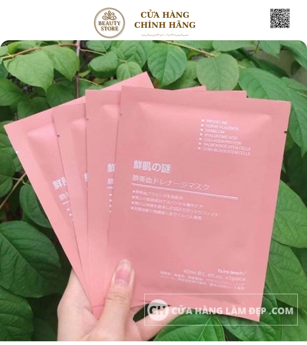 Mặt Nạ Tinh Chất Tế Bào Nhau Thai Rwine Beauty Steam Cell Placenta Mask Nhật Bản
