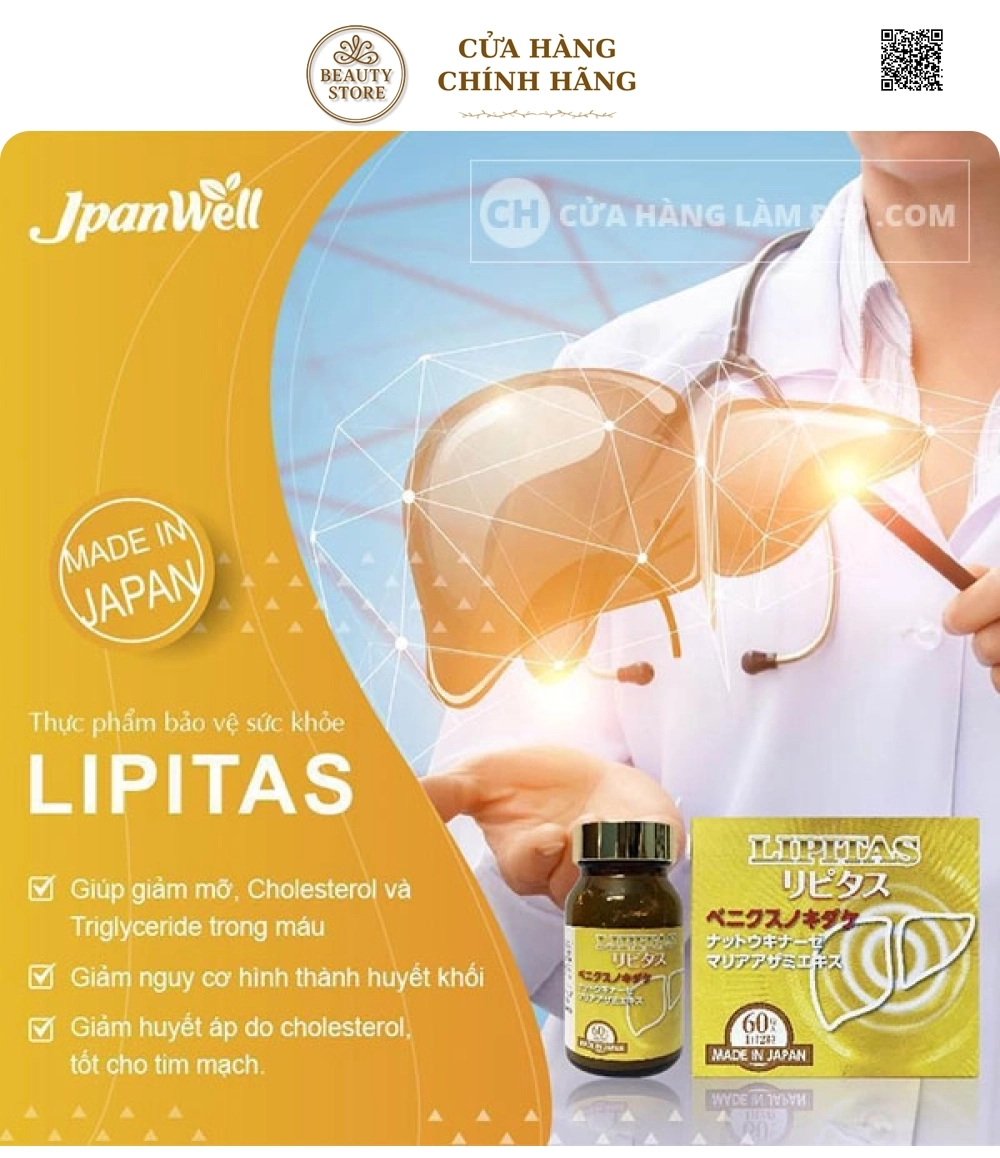 Viên Làm Giảm Mỡ Máu, Mỡ Gan Và Thải Độc Gan Lipitas
