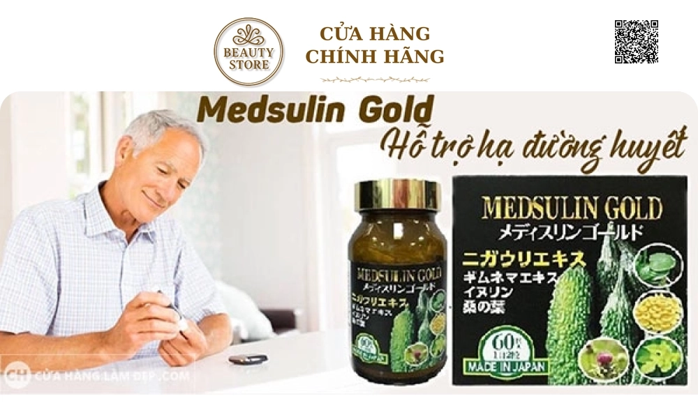 Viên Uống Hỗ Trợ Hạ Đường Huyết Medsulin Gold Nhật Bản