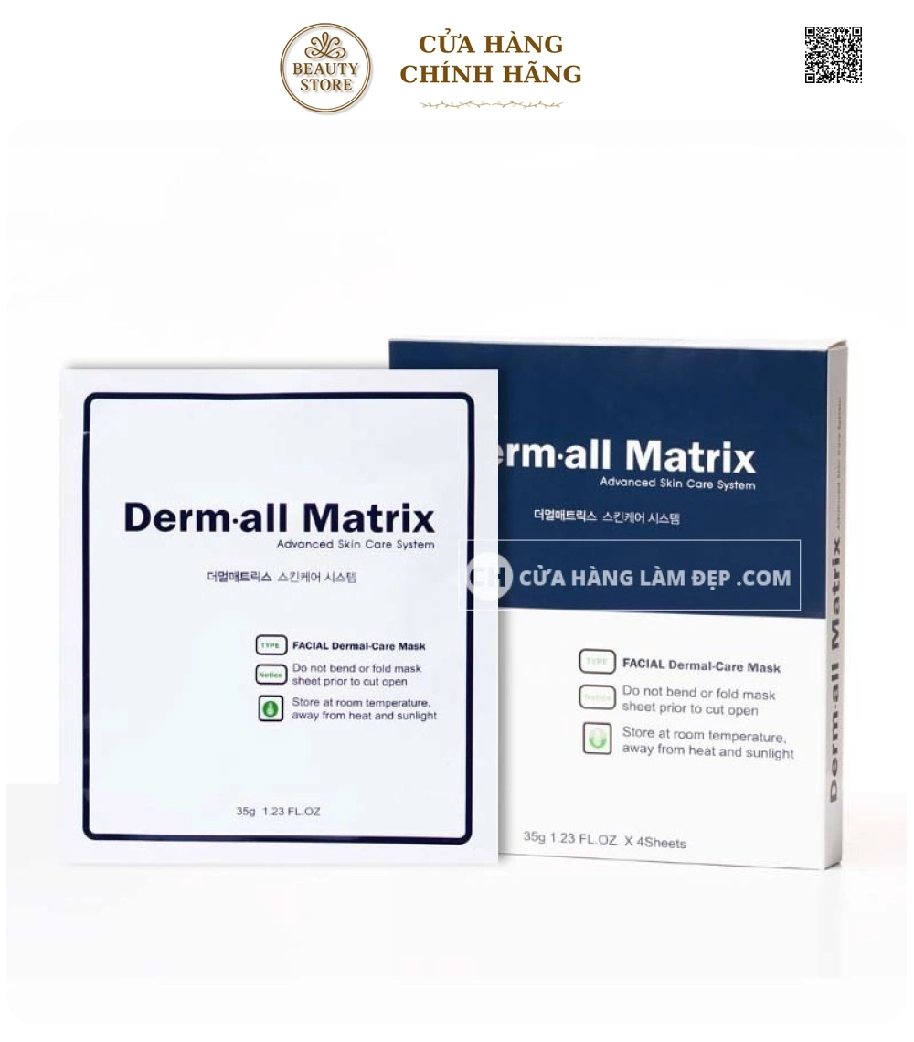 Mặt Nạ Trắng Da Hỗ Trợ Ngừa Lão Hóa Derm-All Matrix Mask Hàn Quốc