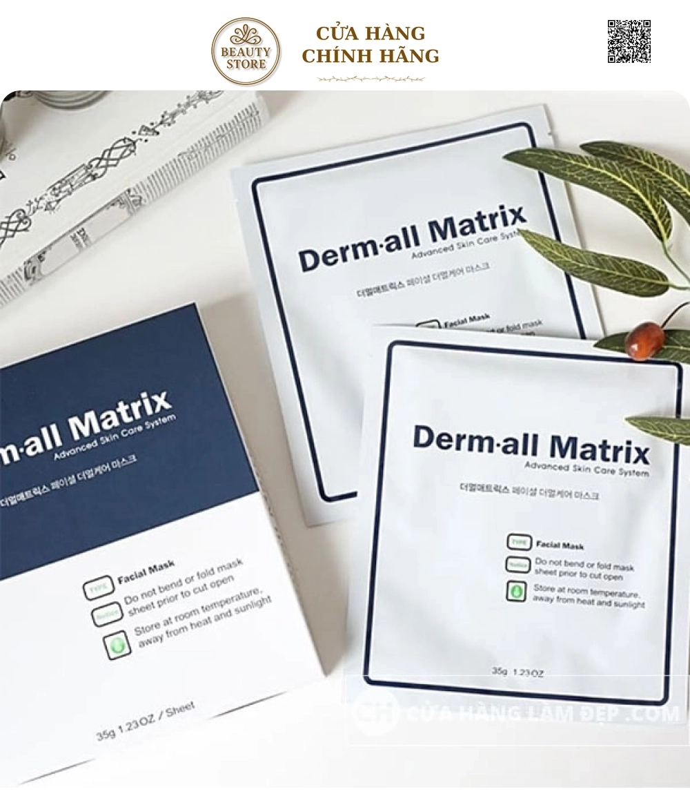 Mặt Nạ Trắng Da Hỗ Trợ Ngừa Lão Hóa Derm-All Matrix Mask Hàn Quốc