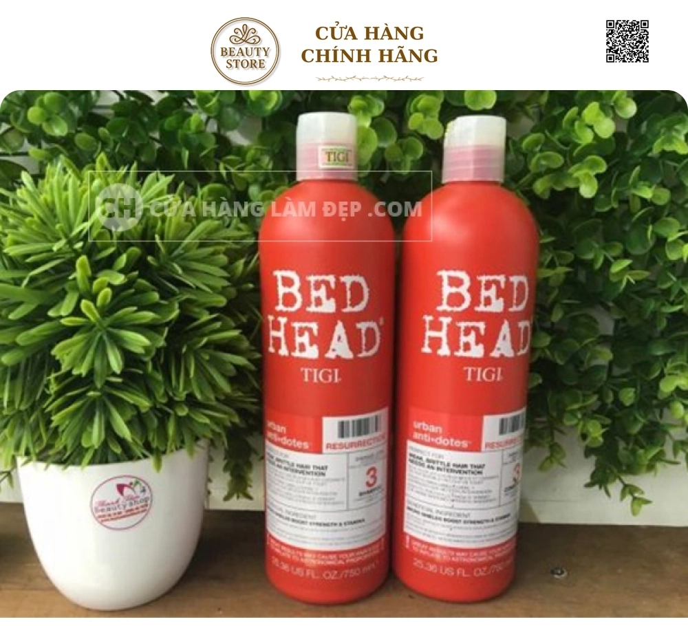 Bộ Dầu Gội Xả Phục Hồi Hư Tổn Số 3 Tigi Bed Head