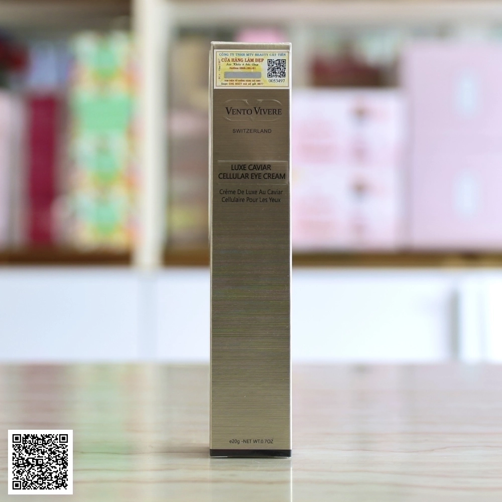 Kem Dưỡng Da Vùng Mắt Vento Vivere Switzerland Luxe Caviar Cellular Eye Cream 20gr