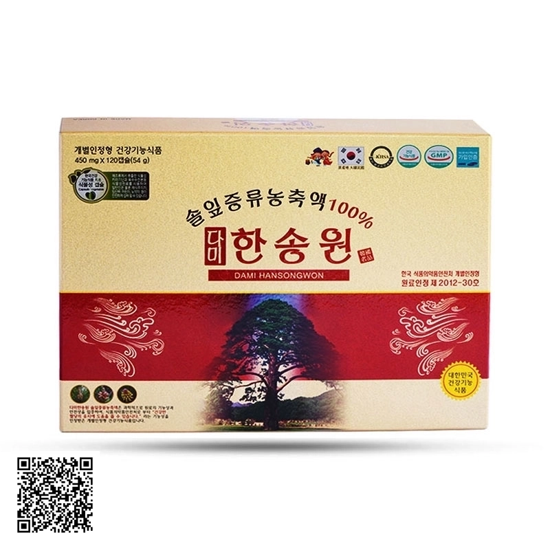 Viên Uống Tinh Dầu Thông Đỏ Dami Hansongwon Hàn Quốc 120 Viên