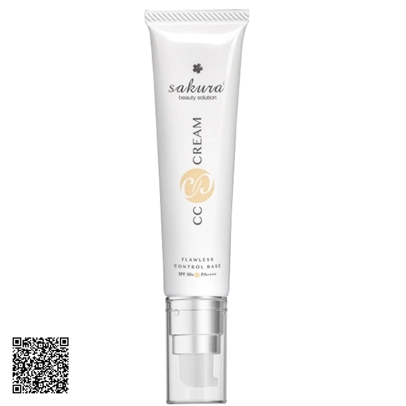 Kem Trang Điểm Chống Nắng Sakura CC Cream Flawless Control Base SPF50 Nhật Bản 40ml