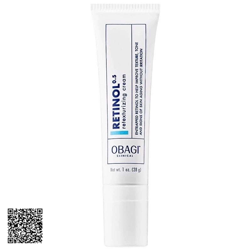 Kem Dưỡng Hỗ Trợ Ngừa Lão Hóa Obagi Clinical Retinol 0.5 Retexturizing Cream Mỹ 28g