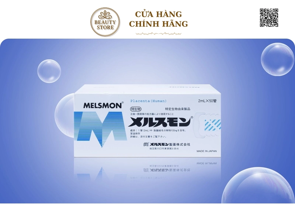 Tinh Chất Tế Bào nhau thai Melsmon Nhật Bản (Hộp 2ml x 50 ống)