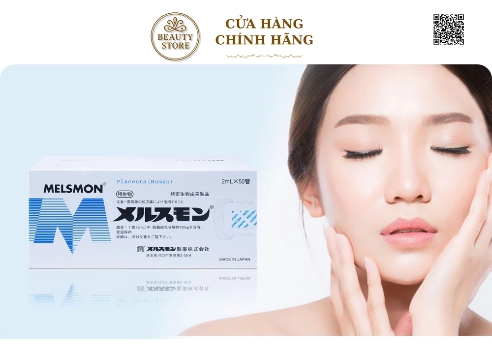 Tinh Chất Tế Bào nhau thai Melsmon Nhật Bản (Hộp 2ml x 50 ống)