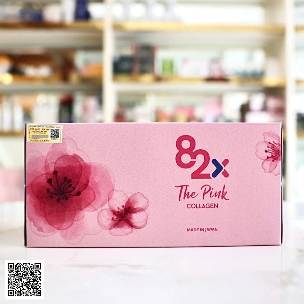 Nước Uống The Pink Collagen 82X Nhật Bản 10 Chai/Hộp
