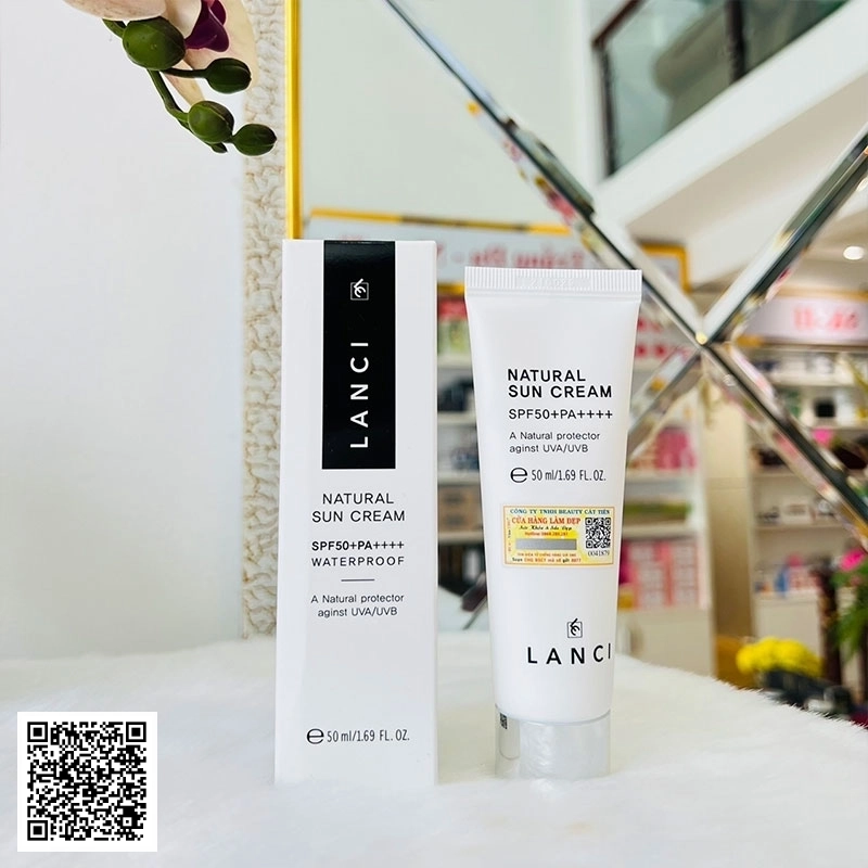 Kem Chống Nắng Natural Sun Cream SPF50+ PA++++ Lanci 30ml Hàn Quốc