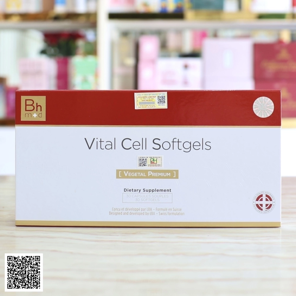 Viên Uống Noãn Thực Vật Vegetal Premium Vital Cell Softgels Bhmed Thụy Sĩ Hôp 30 Viên