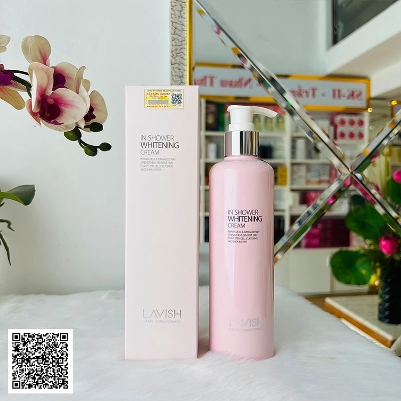 Kem Tắm Trắng Chuyên Sâu Dành Cho Body In Shower Whitening Cream Lavish H Baby Hàn Quốc 250ml